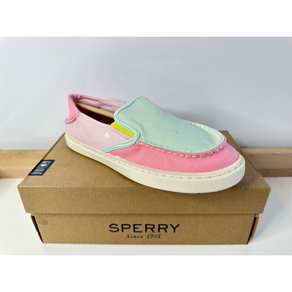 Sperry‎ Top-Sider Big Kids Salty Washable Pink Pastel Slip On Sneakers Size 6